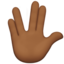 vulcan salute: medium-dark skin tone on Apple