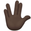 vulcan salute: dark skin tone on Apple
