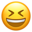 grinning squinting face on Apple