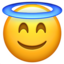 smiling face with halo on Apple