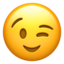 winking face on Apple