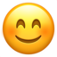 smiling face with smiling eyes on Apple