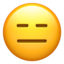 expressionless face on Apple