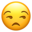 unamused face on Apple