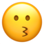 kissing face on Apple