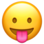 face with tongue on Apple