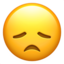 disappointed face on Apple