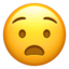 anguished face on Apple