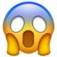 face screaming in fear on Apple