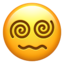 face with spiral eyes on Apple