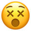 face with crossed-out eyes on Apple