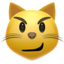 cat with wry smile on Apple