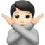 person gesturing NO: light skin tone on Apple