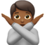 person gesturing NO: medium-dark skin tone on Apple