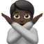 person gesturing NO: dark skin tone on Apple