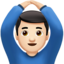 man gesturing OK: light skin tone on Apple