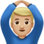 man gesturing OK: medium-light skin tone on Apple