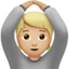 person gesturing OK: medium-light skin tone on Apple