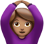 woman gesturing OK: medium skin tone on Apple
