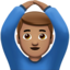 man gesturing OK: medium skin tone on Apple