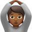 person gesturing OK: medium-dark skin tone on Apple