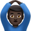 man gesturing OK: dark skin tone on Apple