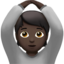person gesturing OK: dark skin tone on Apple