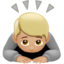 person bowing: medium-light skin tone on Apple
