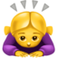 woman bowing on Apple