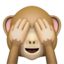 see-no-evil monkey on Apple