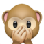 speak-no-evil monkey on Apple