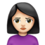 woman pouting: light skin tone on Apple