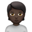 person pouting: dark skin tone on Apple