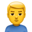 man pouting on Apple