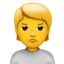 person pouting on Apple
