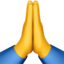 folded hands on Apple