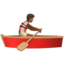 person rowing boat: medium-dark skin tone on Apple