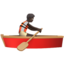 person rowing boat: dark skin tone on Apple