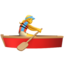 woman rowing boat on Apple