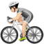 person biking: light skin tone on Apple