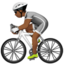 person biking: medium-dark skin tone on Apple