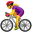 woman biking on Apple