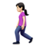 woman walking: light skin tone on Apple