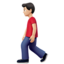man walking: light skin tone on Apple