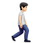 person walking facing right: light skin tone on Apple