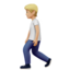 person walking: medium-light skin tone on Apple