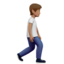 person walking facing right: medium skin tone on Apple