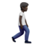 person walking facing right: dark skin tone on Apple