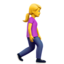 woman walking facing right on Apple
