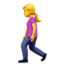 woman walking on Apple
